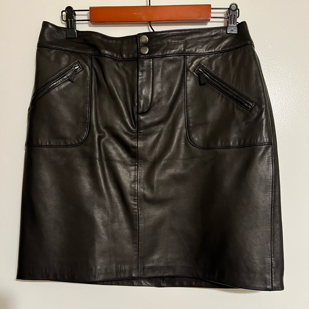 Lauren by Ralph Lauren 100% Leather Pencil Skirt